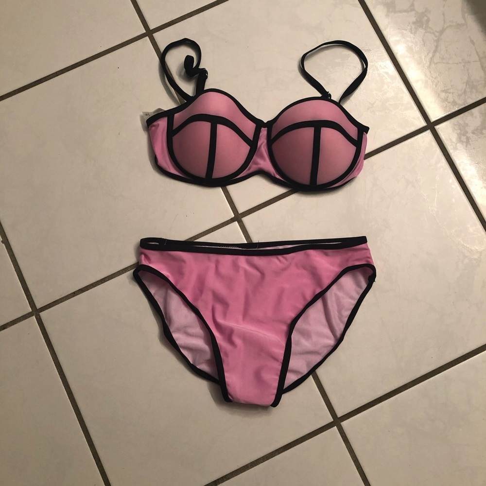 Ladies xs color block swimsuit new without tags